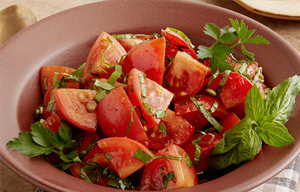 Salade aux tomates fraîches
